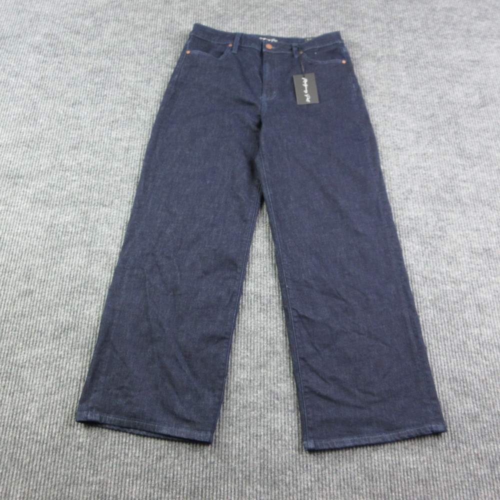 Montgomery Post Jeans Womens 12 Blue Wide-Leg High Rise Rinse 32x29.5* NWT